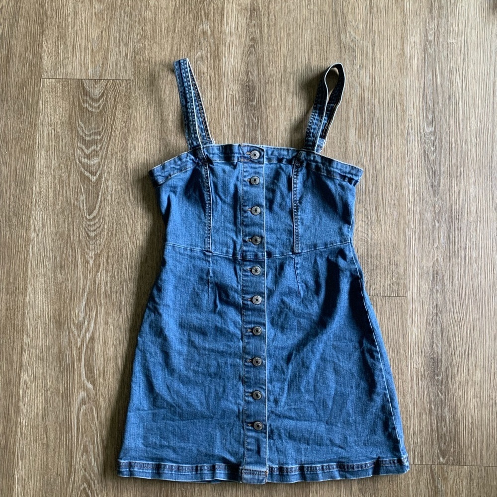 Vintage denim sleeveless dress